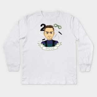 Diego Hargreeves - The Umbrella Academy Kids Long Sleeve T-Shirt